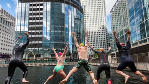 Open water swimming venue launched in London's Canary Wharf 