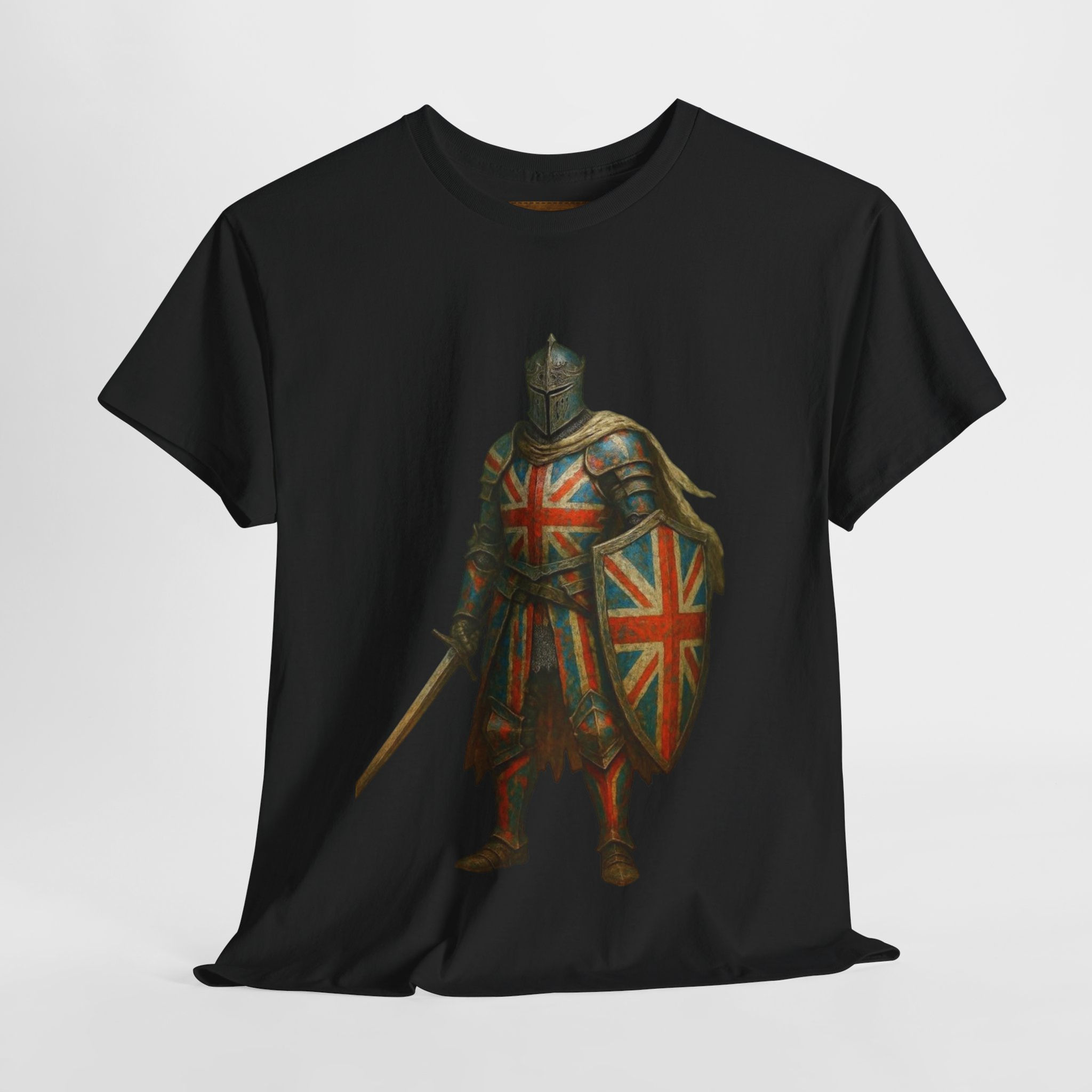 "His Full Armour" - Union Jack Knight Tee, British Pride Shirt.