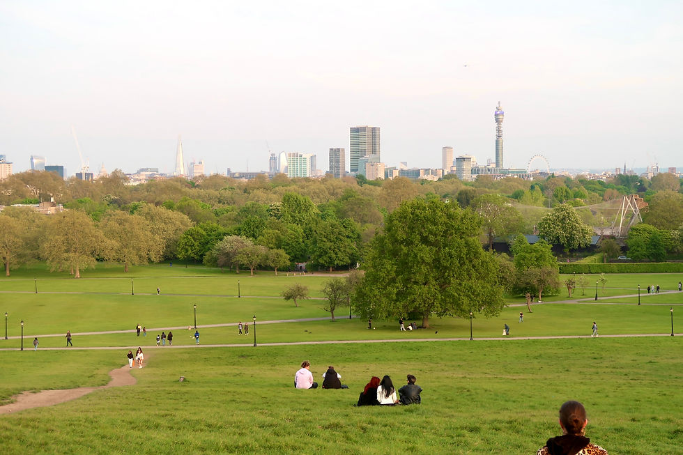 Regent’s Park with London skyline