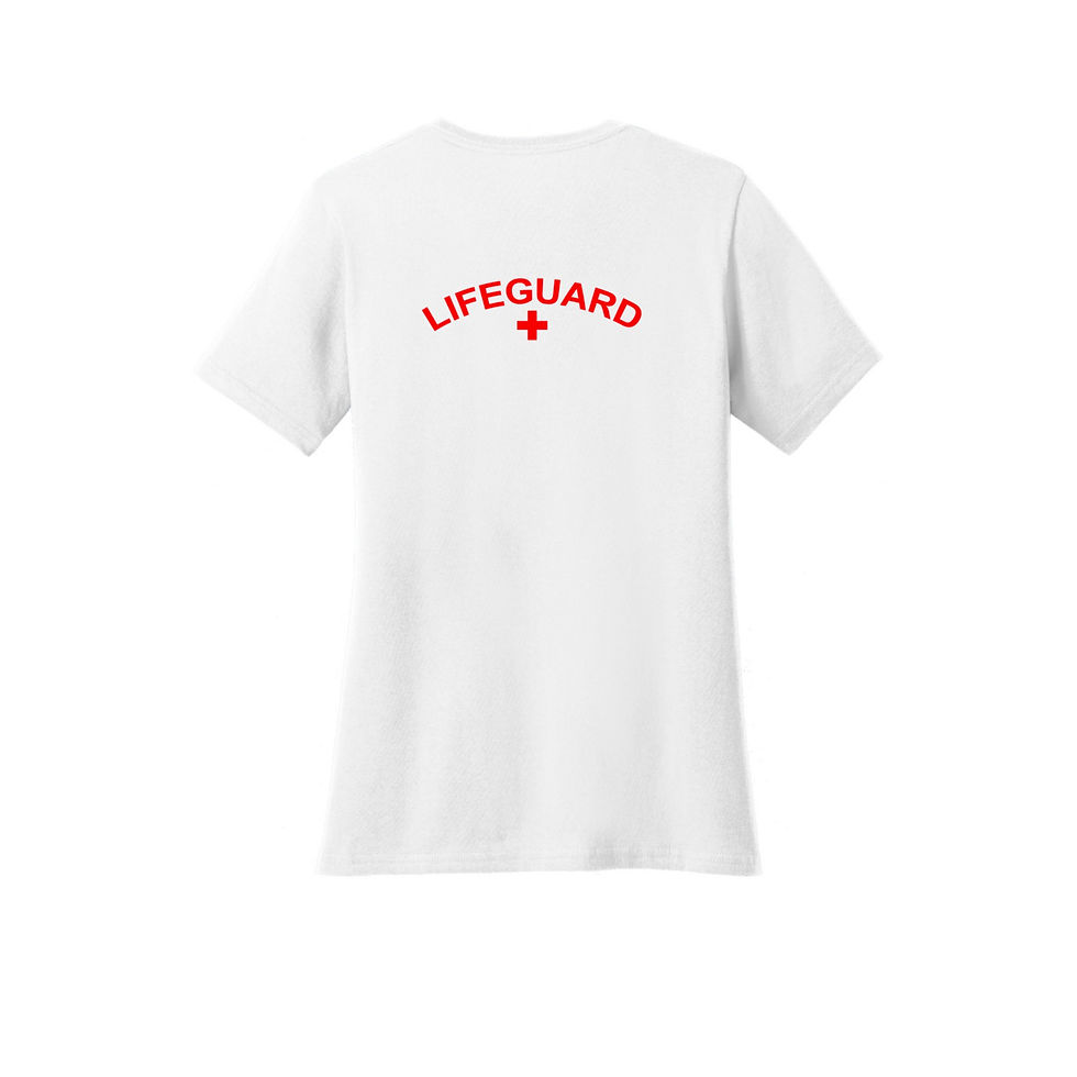 Thumbnail: LPC54-WHITE-LADIES-LIFEGUARD COTTON SHORT SLEEVE