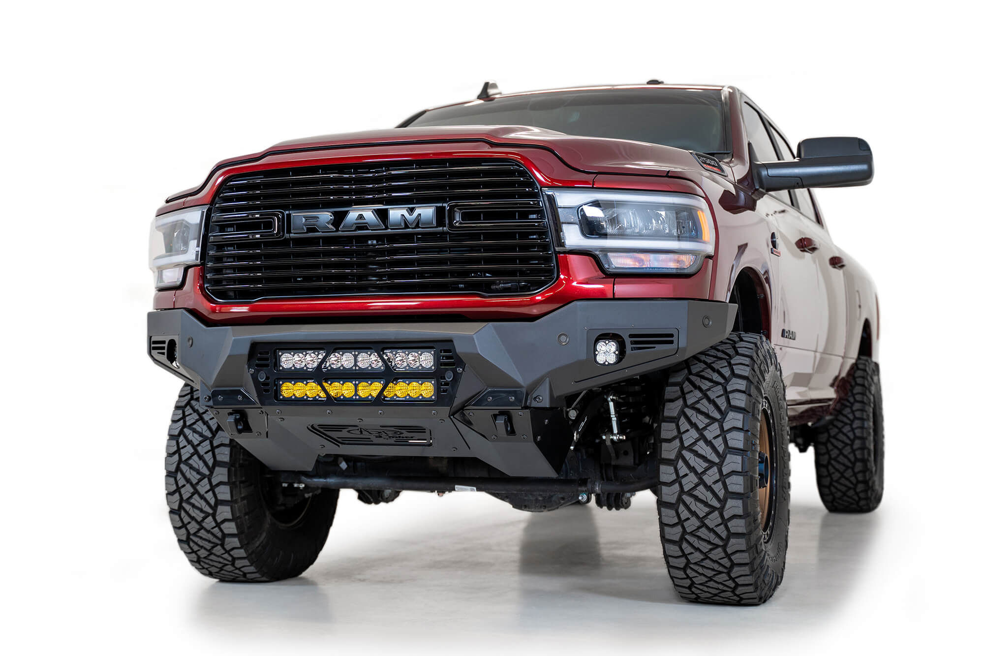2019-2023 RAM 2500/3500 BOMBER FRONT BUMPER (Dual 20 Inch Lights)