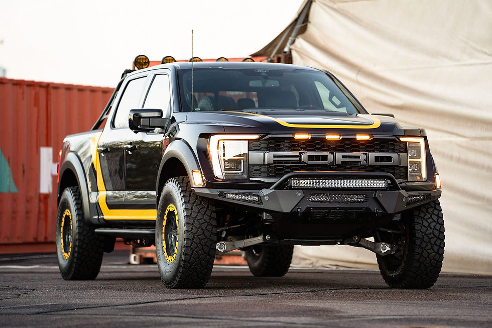 Thumbnail: 2021-2025 FORD F-150 RAPTOR/RAPTOR R HONEYBADGER FRONT BUMPER w/ Top Hoop