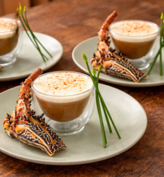 Crustaceous and lobster bisque