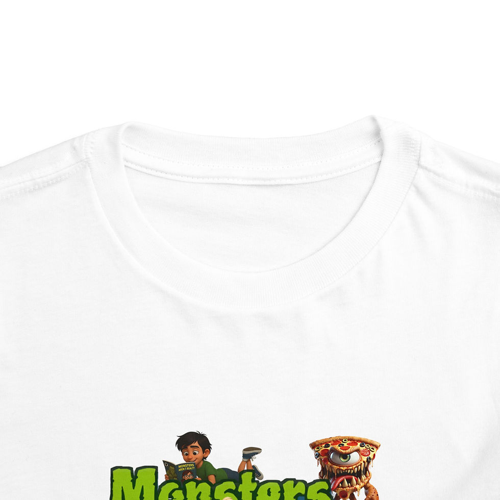 Thumbnail: Monsters Aren't Real??? Toddler Tee | Cute Cartoon Monsters design