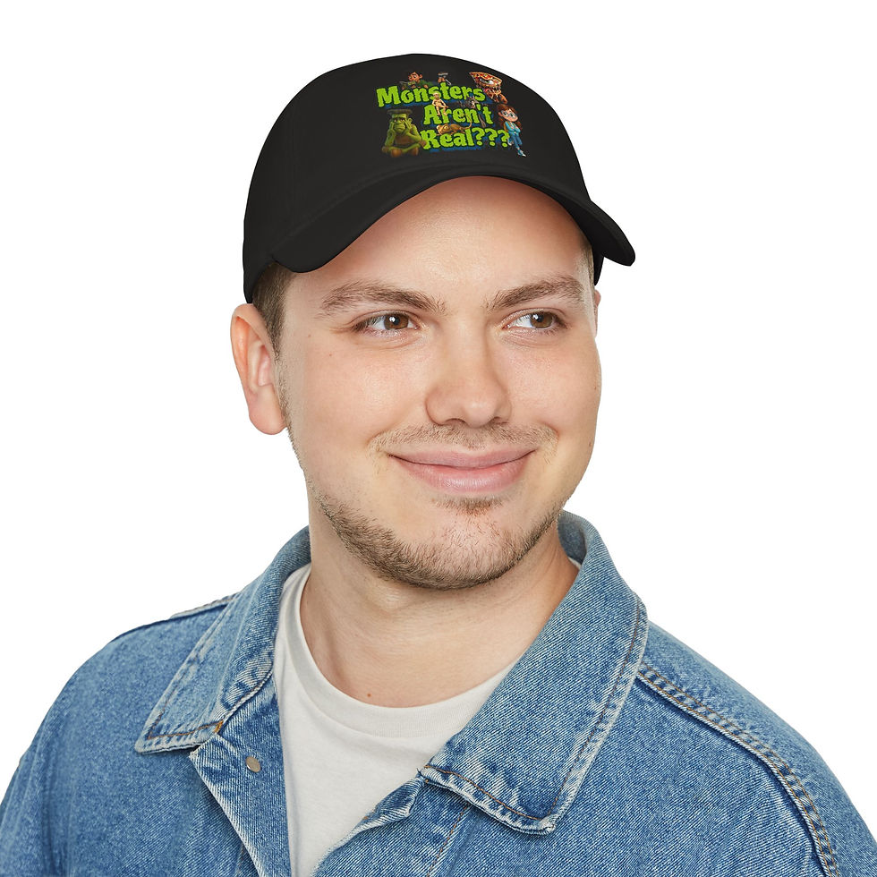 Thumbnail: Baseball Cap, Monsters Aren't Real Cartoon Series Logo Embroidered Hat