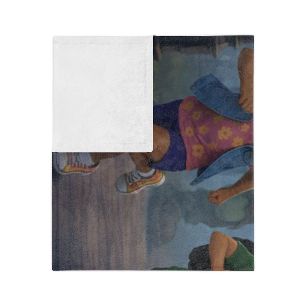 Thumbnail: Monster Aren't Real Friends Velveteen Microfiber Blanket — Cozy  Throw