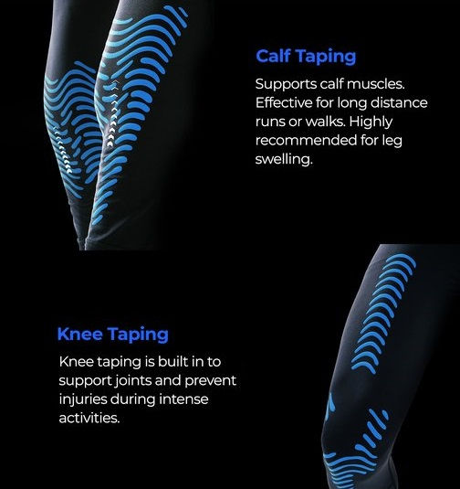 Thumbnail: WAVEWEAR (เวฟแวร์) Y20 Female's Compression Tights with Knee & Calf Taping