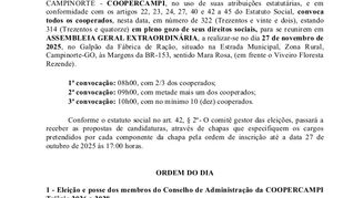 Edital de Convocação - Campinorte Goiás