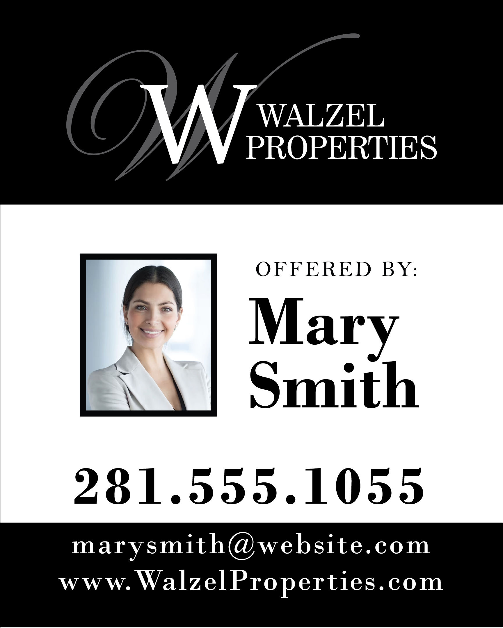 Real Estate Sign 24x30 w/Protective Overlaminate