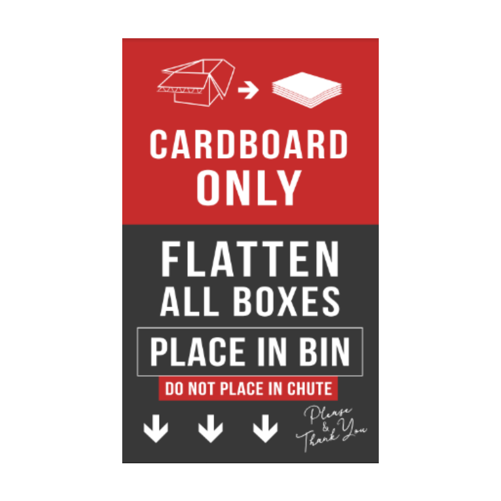 Cardboard Only Sign