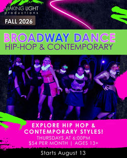 Broadway Dance Hip Hop and Contemporary