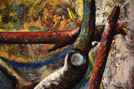 Marc Chopy
Petit temple de la nature, 1988.
Peinture, acrylique et charge de sable sur bois.
L 102 x l 10 x H 211 cm.
Photo : Jeanne Chopy ꕥ