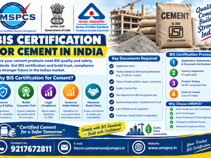 BIS Certification for Cement: Complete Guide to ISI Mark, Standards and Process