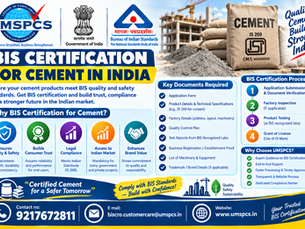 BIS Certification for Cement in India: Process, Standards, Documents and Requirements