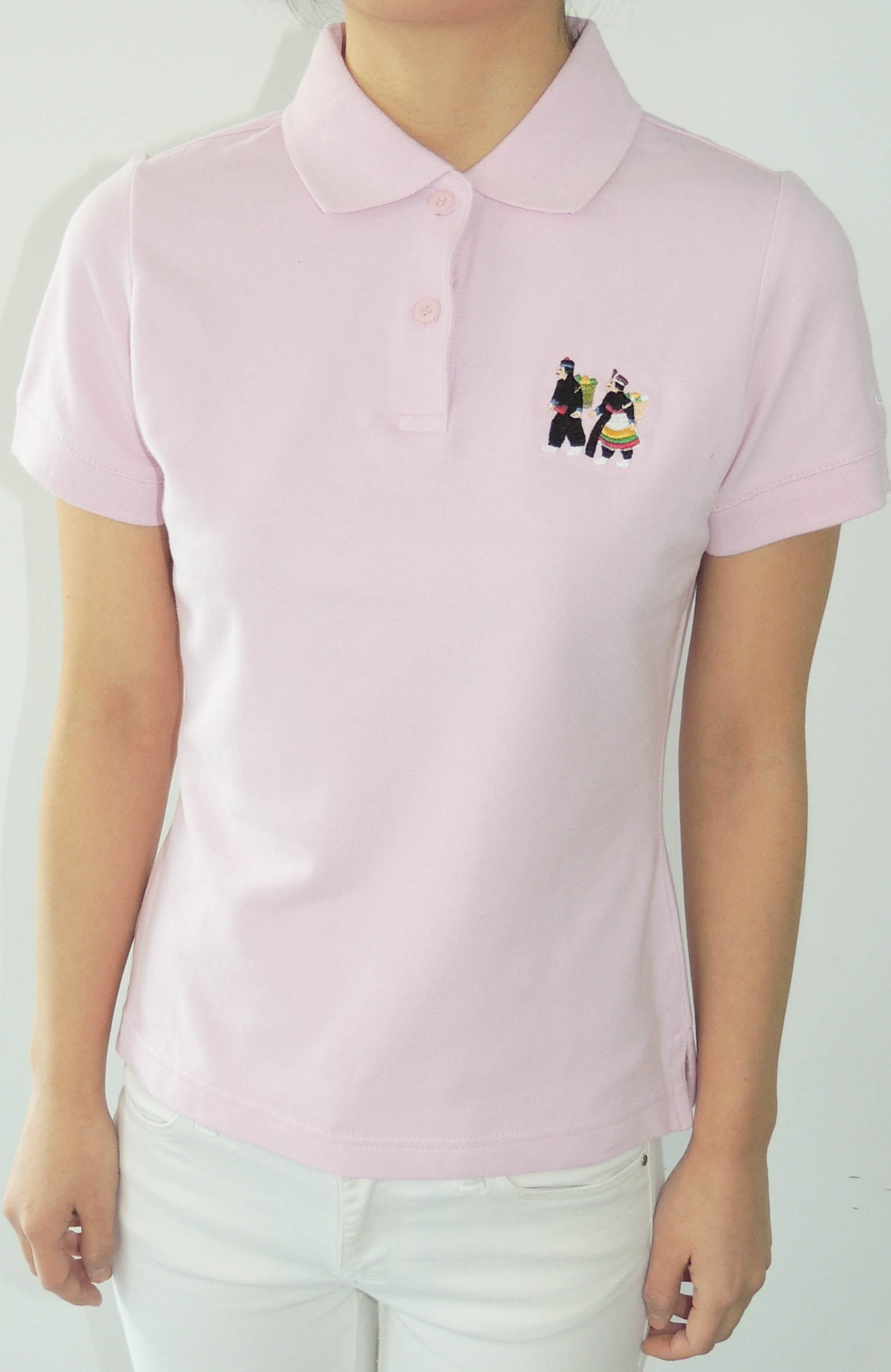 Polo insigne Hmong rose