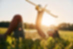 Occupational therapy and a child playing with a plane