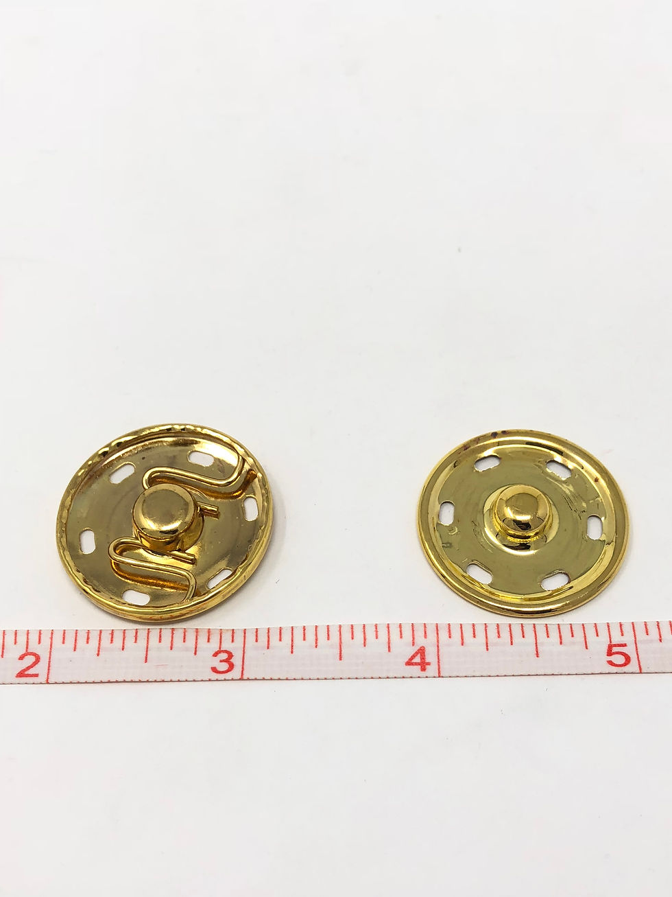 Thumbnail: Brass Metal Snaps Sew-On 6 HOLE 1 1/4" Wide - Choose Quantity