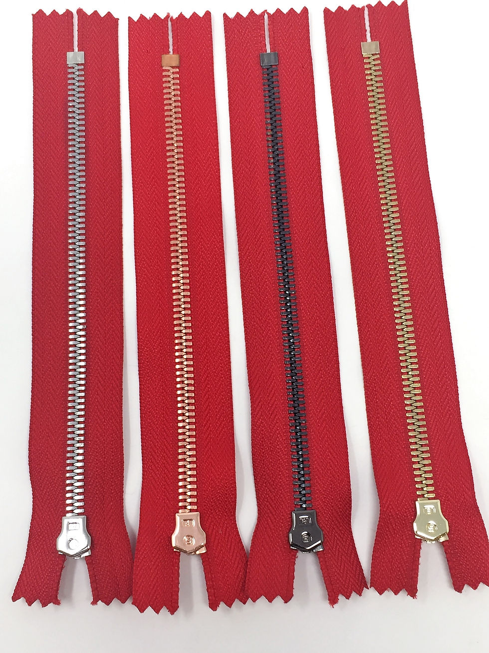 Thumbnail: High Glossy Polished European Zipper in 7 inches 5MM Red Tape