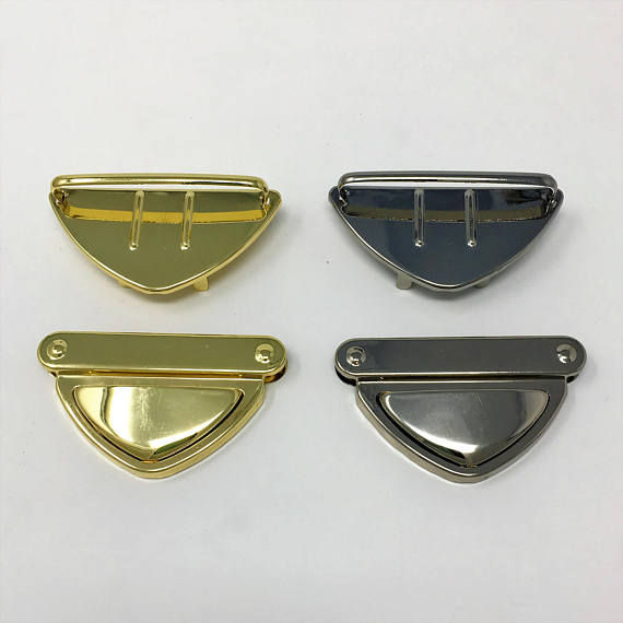 Thumbnail: Clutch Latch Tongue Purse Lock Gold and Silver 5cm x 7cm)