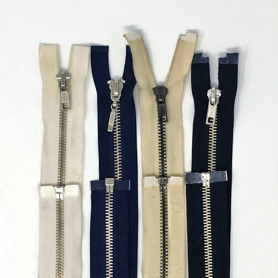 Thumbnail: 5mm Brass Nickel Open Bottom Zipper 22"