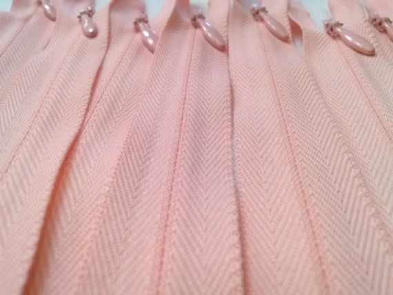 Thumbnail: 10 or 100 INVISIBLE Zippers 12-22" Inch Color 851 Pink (10 zippers)