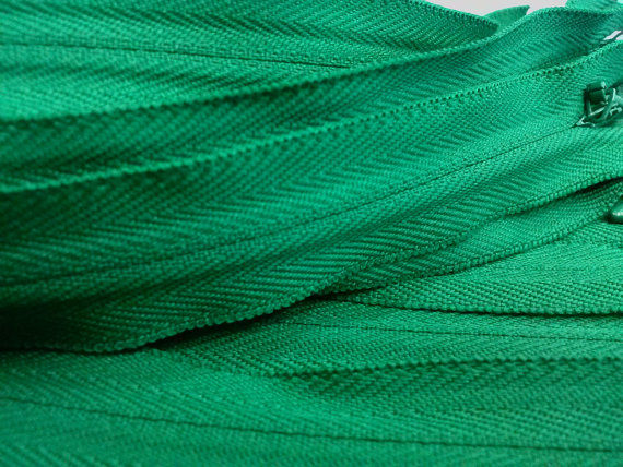 Thumbnail: 10 or 100 INVISIBLE Zippers 12-22 Inch Color 876 Green