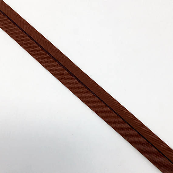 Thumbnail: 3/4 Inch Wide Nylon Centerfold Bias One Yard Piece Brown
