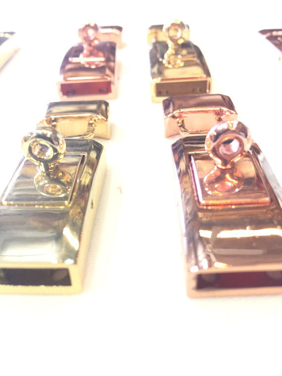Thumbnail: Purse Buckle Closure in Gold or Rose Gold 1 3/4" x 1/2" (1 Buckle)