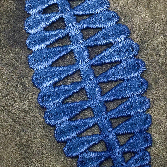 Thumbnail: Blue Leaf Rayon Sew On Applique