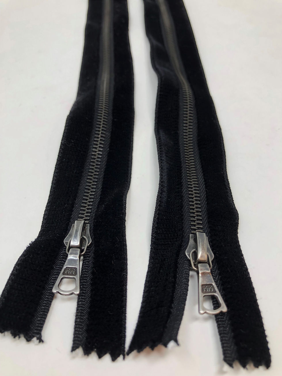 Thumbnail: Riri Zipper 14 Inches in 4mm Black Suede CLOSED BOTTOM (1 Zipper)