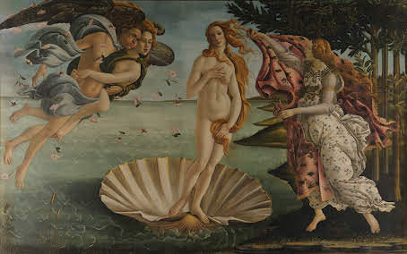 The Birth of Venus Water Painting by Sandro Boticelli