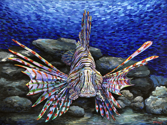 Lionfish | Acrylic Artist Amanda Zirzow | TERAVARNA