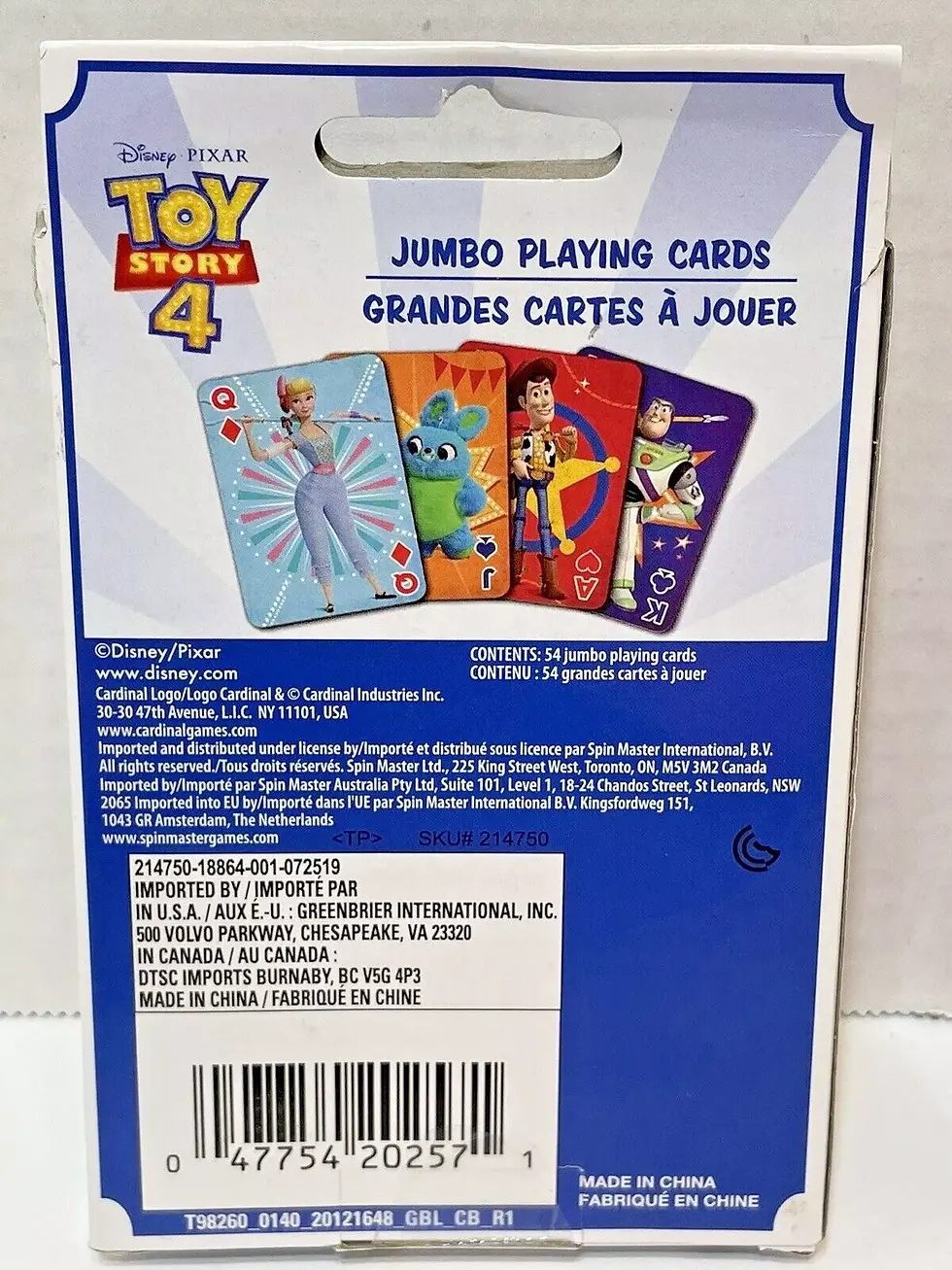 Thumbnail: Playing Cards Toy Story