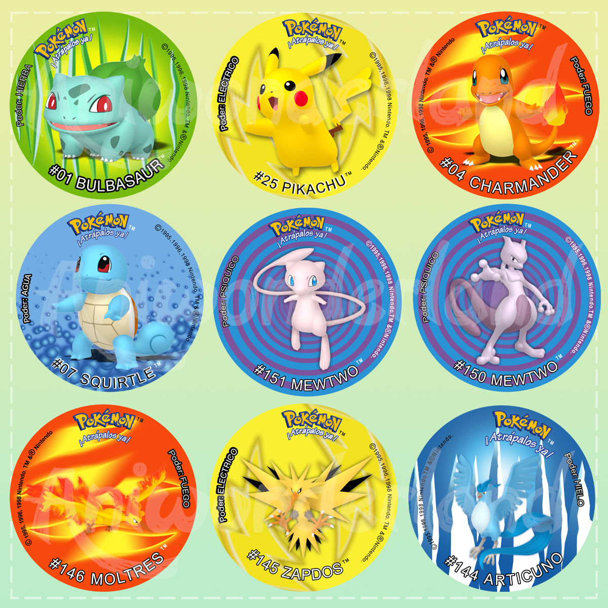 Taps Pokemon First Generation unit sale