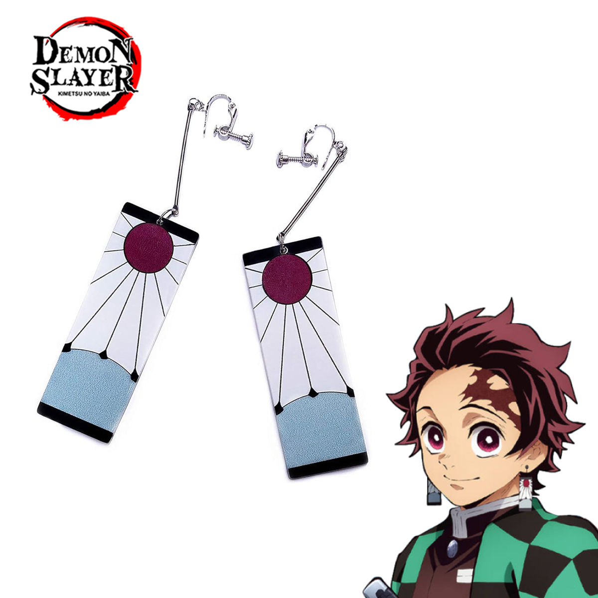 Earring Hanafuda Anime Cosplay Tanjiro Kamado - Demon Slayers
