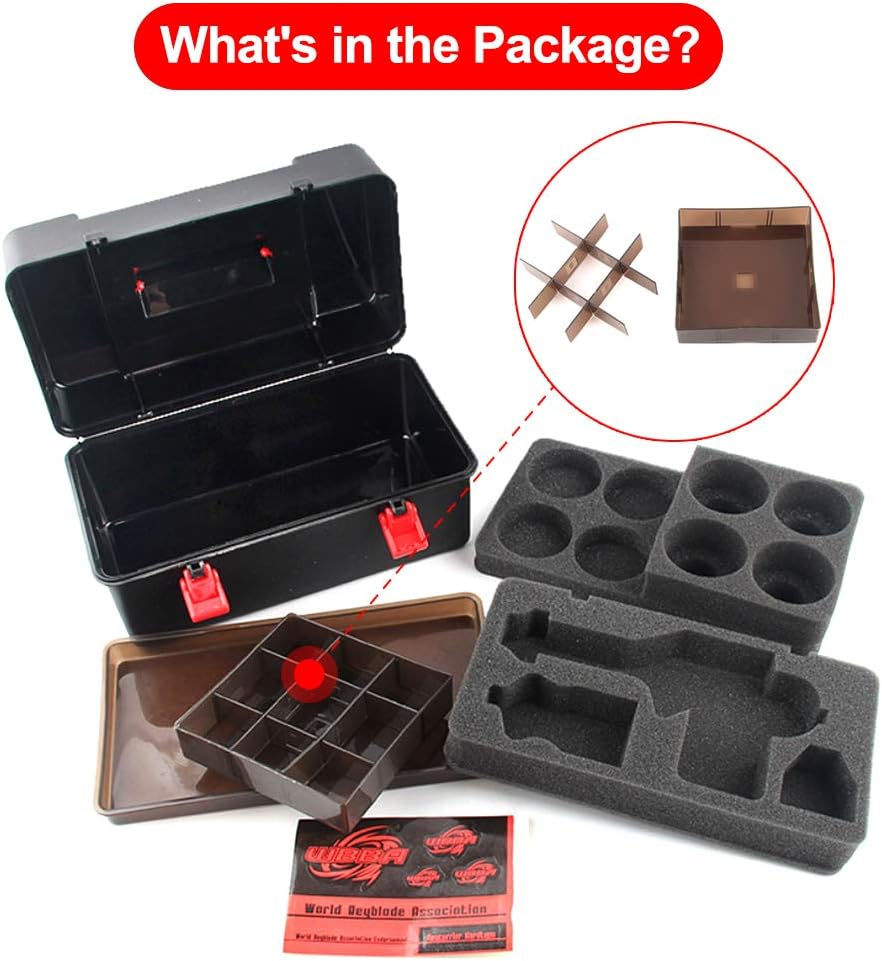 Thumbnail: Durable Plastic Carrying Box Compatible with Beyblade Burst Gyro Launcher Access