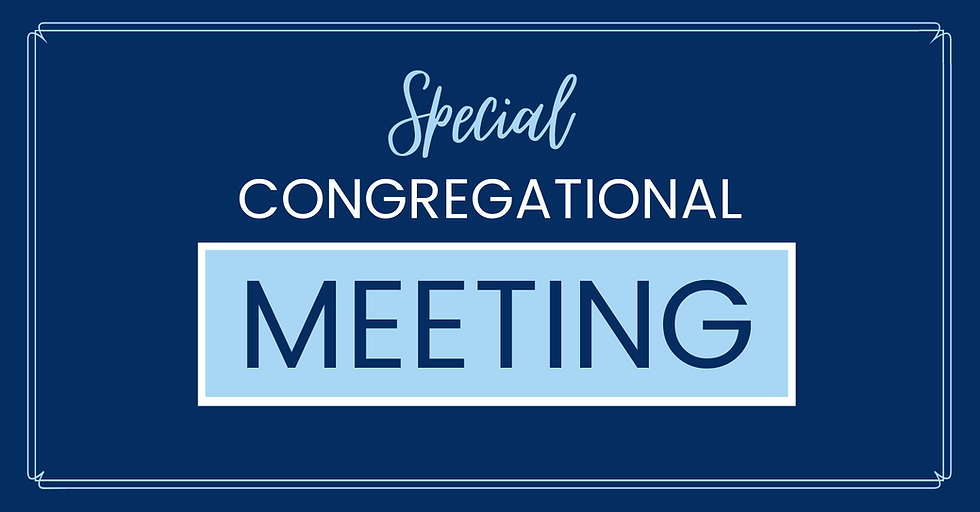 Special Congregational Meeting