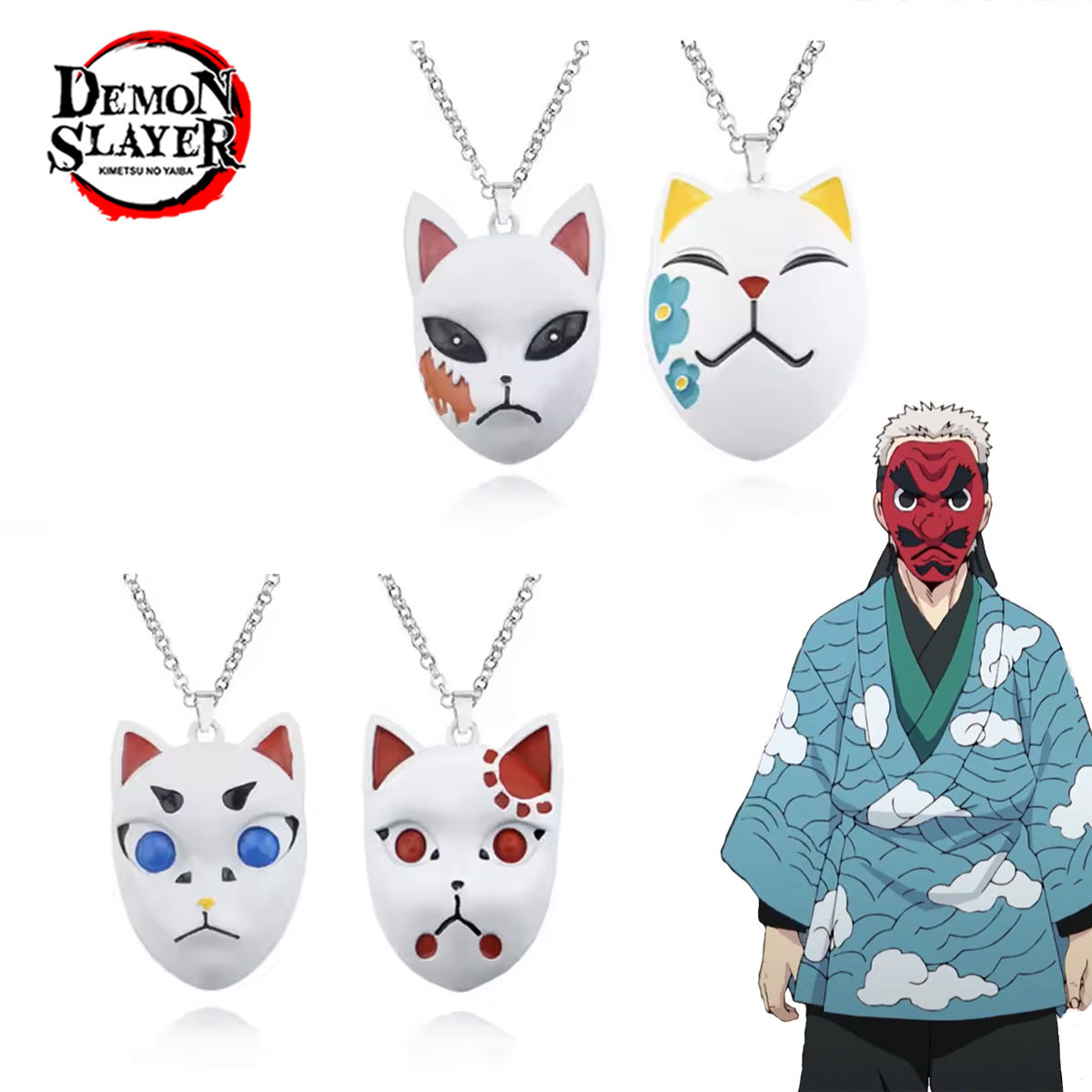 Necklace Mask Demon Slayers