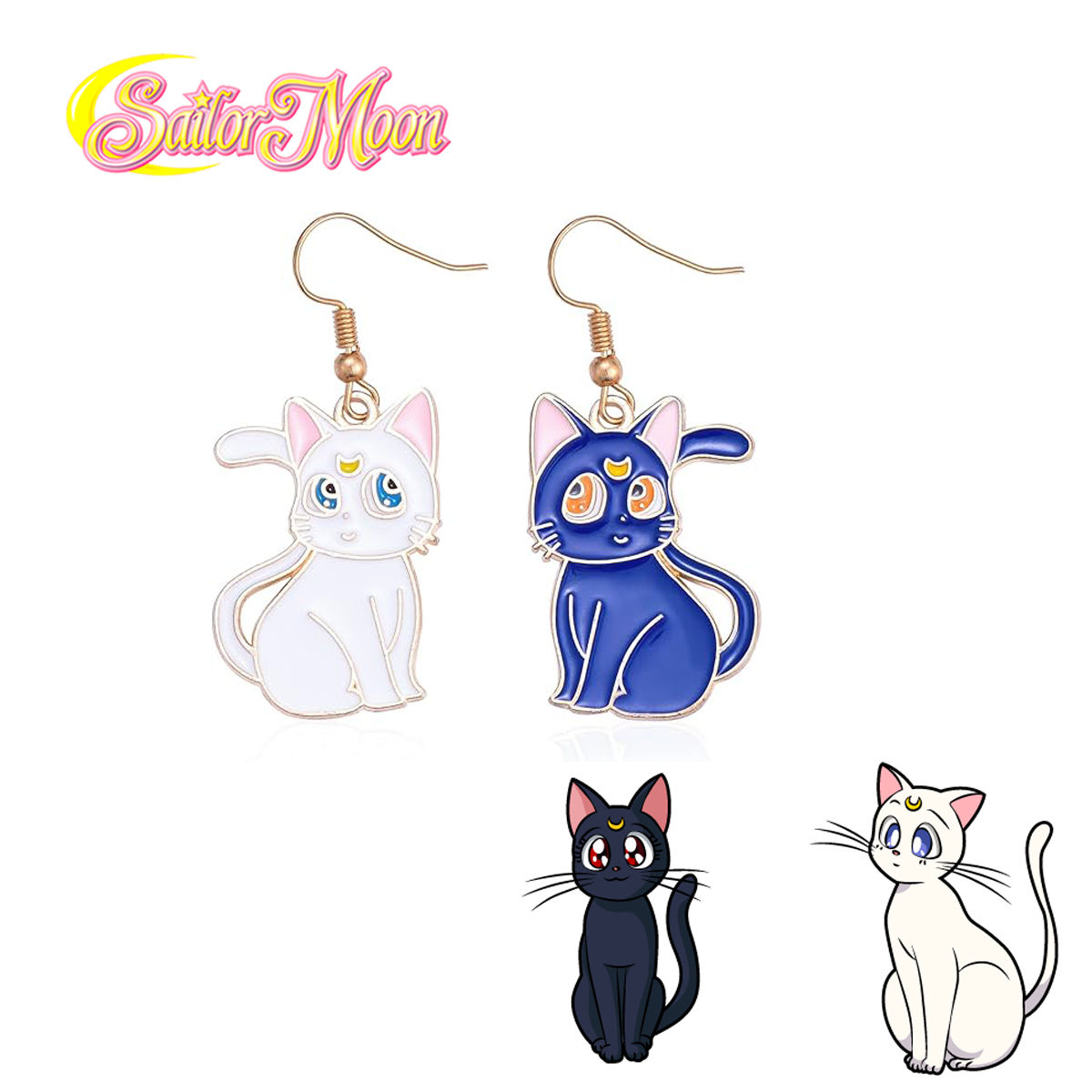 Earring Luna and Artemis - Sailor Moon