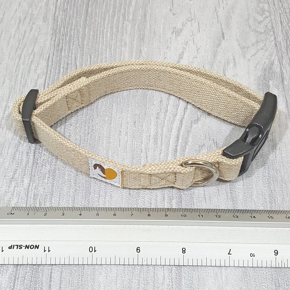 Thumbnail: Medium Natural Hemp Dog Collar