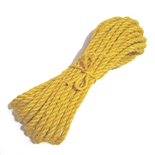 Yellow Jacket Ropes Daffodil Yellow Colour 7mm Thick Coloured Jute Rope | Nature's Goodies