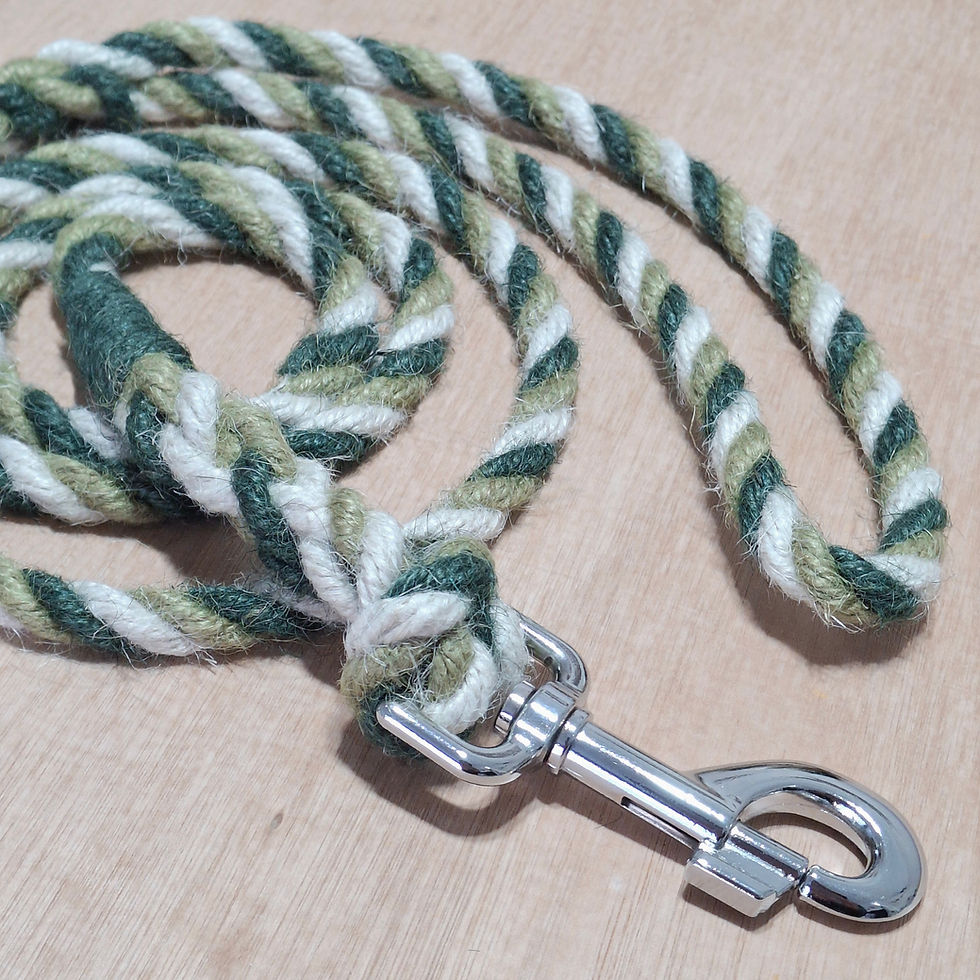Thumbnail: Jute Rope Dog Lead Leash Natural Hemp Eco Vegan - Handmade by Nature's Goodies
