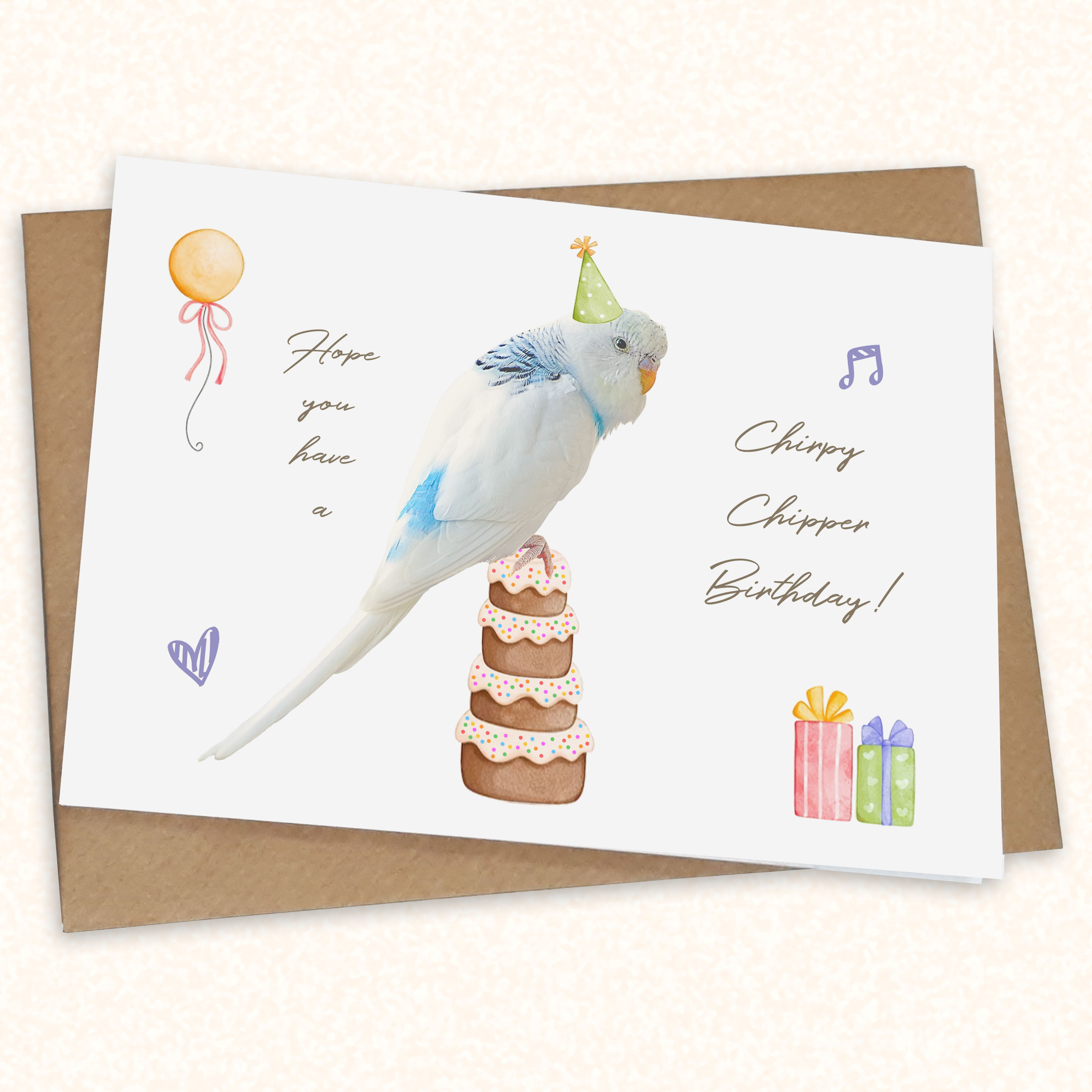 Luxury Birthday Card for Budgie Lovers