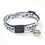 Thumbnail: White & Navy Colour Adjustable Safety Cat Collar with Breakaway Safety Buckle - Handmade by Nature's Goodies