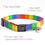 Thumbnail: Rainbow Pride Colourful Adjustable Safety Cat Collar with Breakaway Safety Buckle - Handmade by Nature's Goodies
