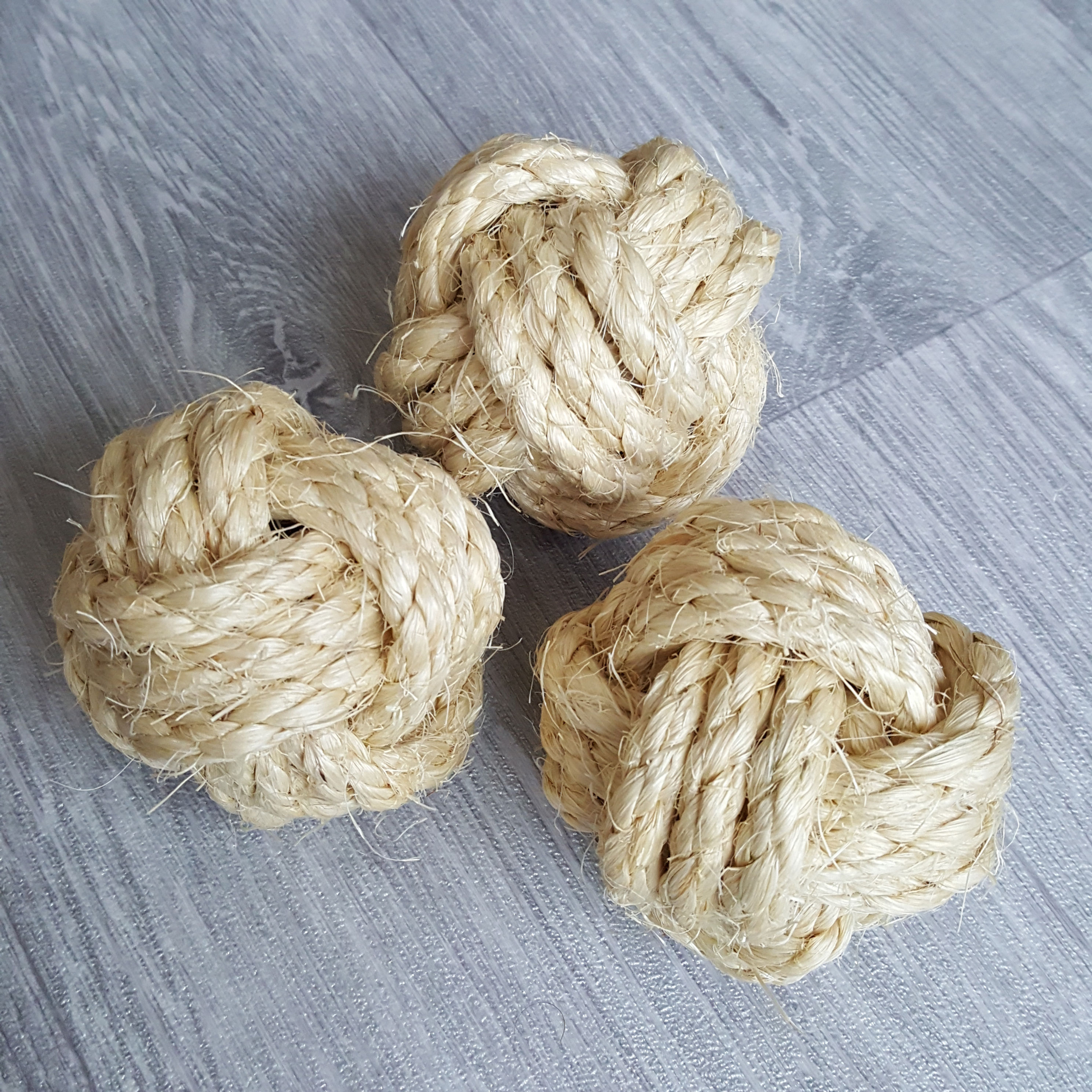 Large Organic Sisal Balls Pet Play Toy - Handmade by Nature's Goodies