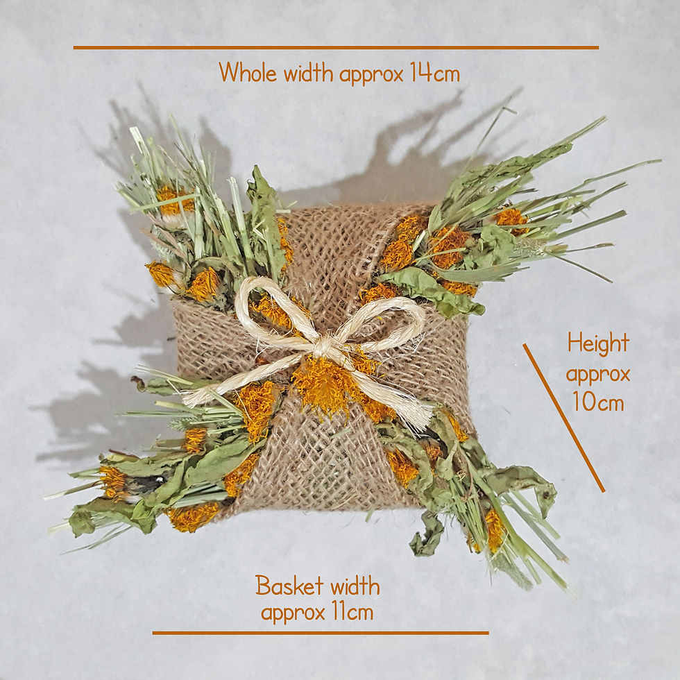 Thumbnail: Dandelion Basket of Timothy Hay Tasty Treat for Rabbits & Guinea Pigs Ideal for Birthdays