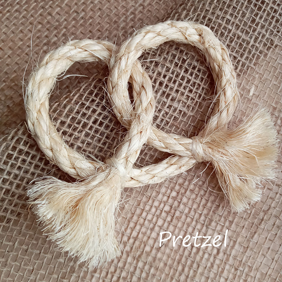 Thumbnail: Organic Sisal Pretzel - Handmade by Nature's Goodies
