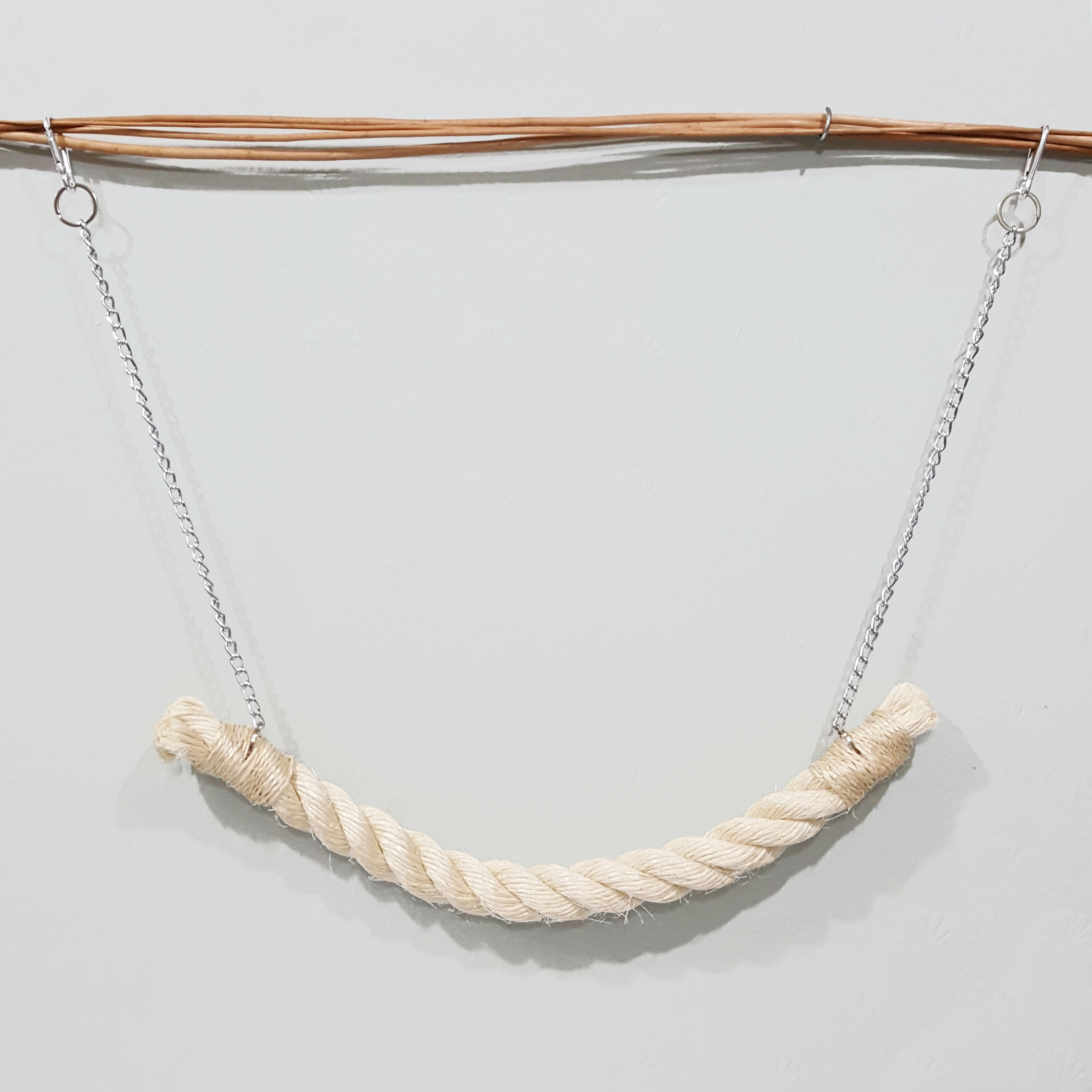 Large Sisal Rope Roosting Perch Swing for Parrots Macaws Cockatoos  Parakeets Cockatiels