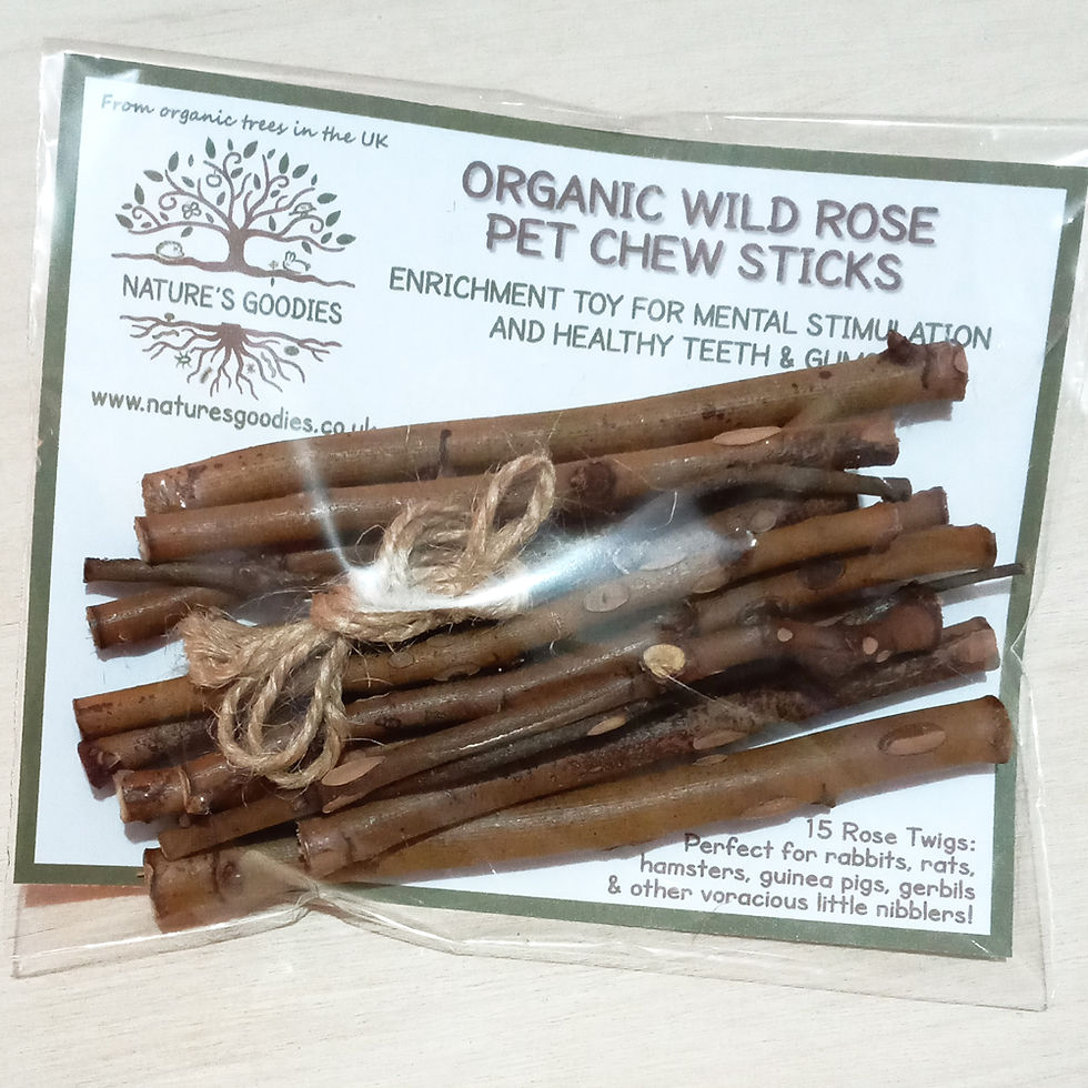 Thumbnail: Organic Wild Rose Pet Chew Sticks Twigs Toy - From UK Organic Trees